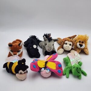 Unipak Horse‎ Monkey Butterfly Grasshopper...  Plush Stuffed Animals 6" Lot of 8